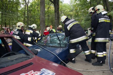 Firemen drill