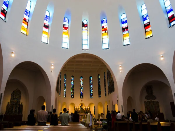 Mohacs Hongarije Juni 2022 Kerkdienst Kerk Van Aankondiging Mohacs Zuid — Stockfoto