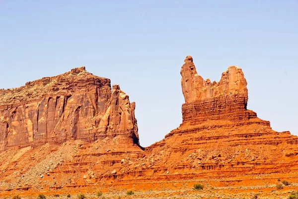 Jagged Rock Outcroppings Monument Valley Utah — Stock fotografie