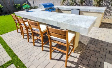 Arka Bahçe Paslanmaz Çelik Barbekü ve Servis Tezgahı