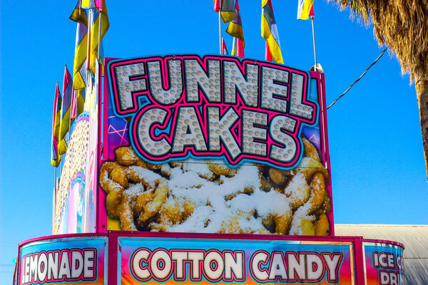 Concession Stand Sign Advertising Funnel Cackes