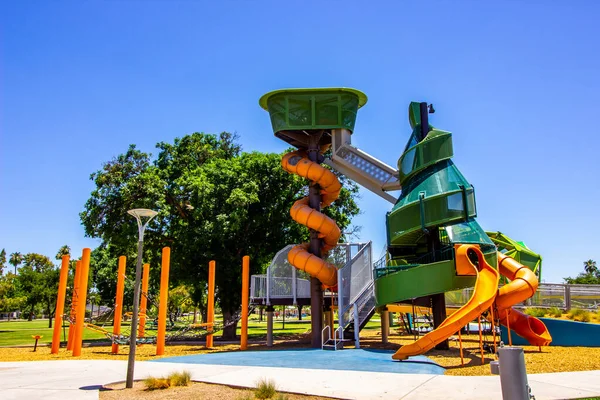 Children Playground Equipment Public Park — Stock Photo, Image