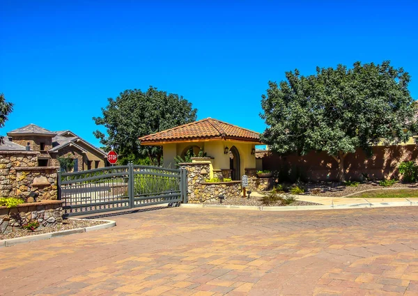 Moodern Entry Gate To Secure Housing Subdivision