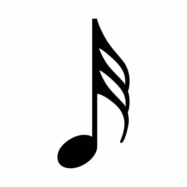 Thirty Second Note Icon Isolated White Background — Διανυσματικό Αρχείο