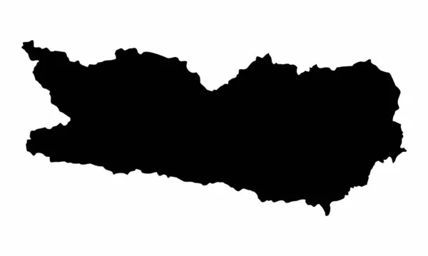 Каринтія Силуетна Карта Ізольована Білому Тлі Австрія — стоковий вектор
