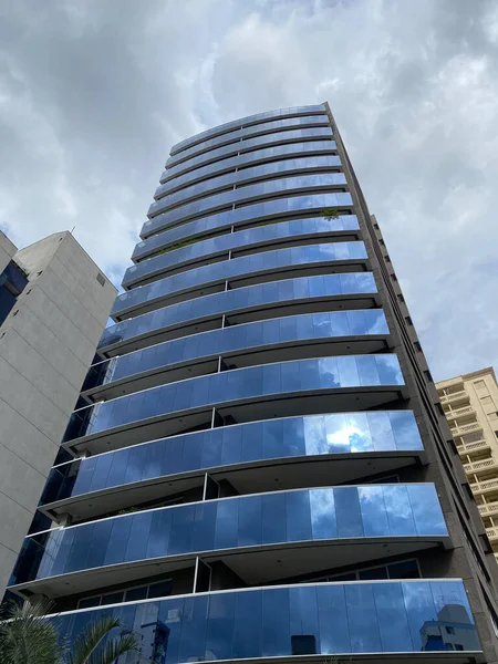 Fachada Edificio Vidrio Moderno Sao Paulo Brasil — Foto de Stock