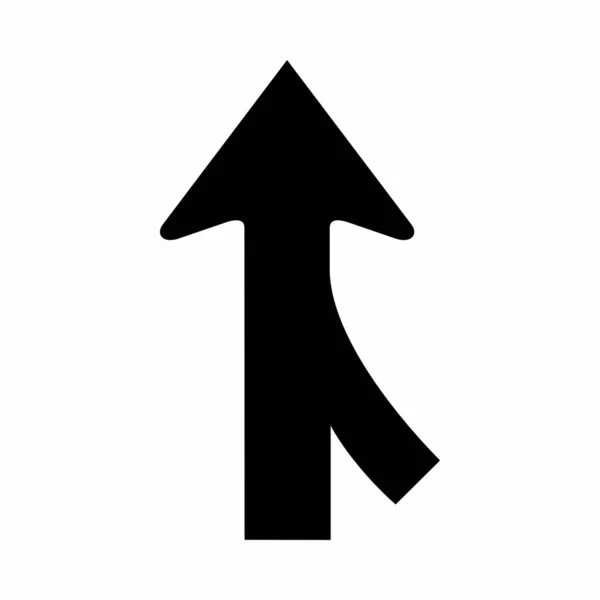 在白色背景下隔离的合并右交通标志 — 图库矢量图片