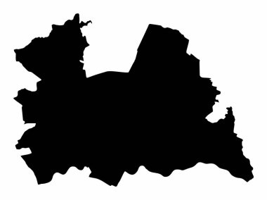 Utrecht ili, siluet haritası beyaz arkaplanda izole edildi, Hollanda