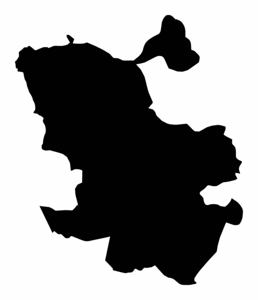 Madryt Mapa Sylwetki Odizolowana Białym Tle Hiszpania — Wektor stockowy