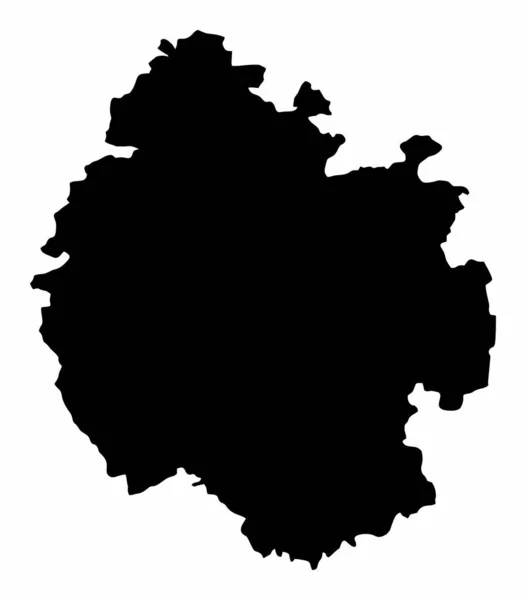 Herefordshire County Silhouette Map Isolated White Background England — ストックベクタ