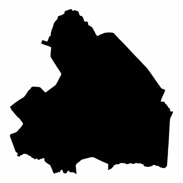Province Drenthe Carte Silhouette Isolée Sur Fond Blanc Pays Bas — Image vectorielle