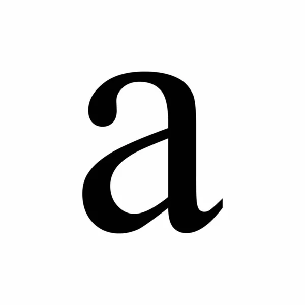 Latein Ein Kleingeschriebenes Symbol Auf Weißem Hintergrund — Stockvektor