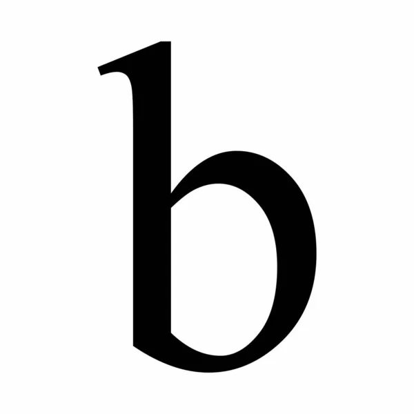 Latin Lowercase Symbol Isolated White Background — Vector de stock