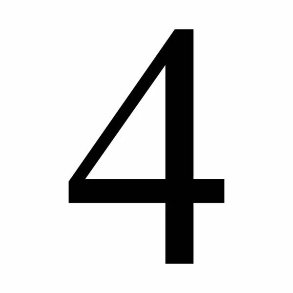 Number Four Sign Isolated White Background — Stockový vektor
