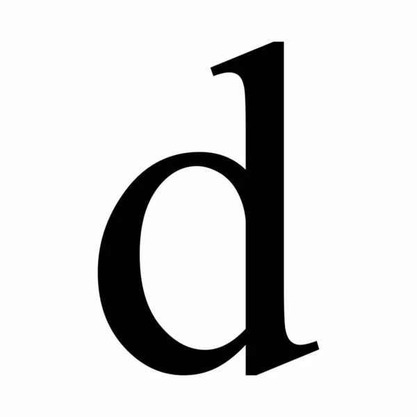 Latin Kleine Letters Symbool Geïsoleerd Witte Achtergrond — Stockvector