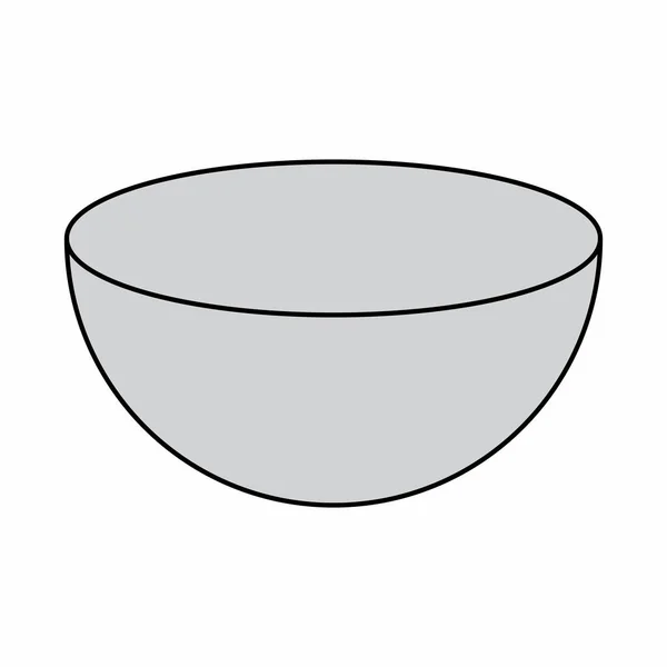 Півсфера Геометрична Форма Ізольована Білому Тлі — стоковий вектор