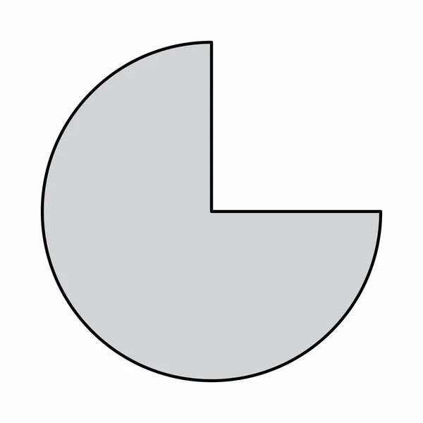 Pie Geometric Shape Isolated White Background —  Vetores de Stock