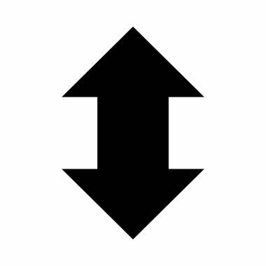 Up and down arrow icon isolated on white background