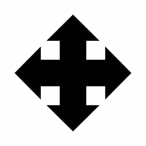 Crossed Arrow Icon Isolated White Background — Wektor stockowy