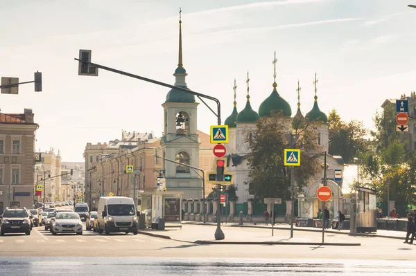 Moscow Russia October 2021 Trinity Church Listi Sretenka Street Moscow — Stock Photo, Image