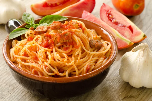 Спагетти-аль-Рагдони — стоковое фото