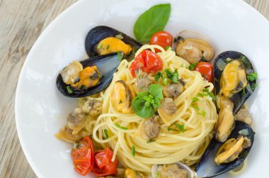 Deniz mahsulleri spagetti