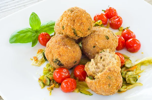 Fried meatballs — Stock Photo, Image
