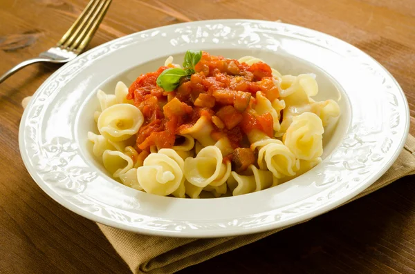 Gigli with tomato sauce — Stock Photo, Image