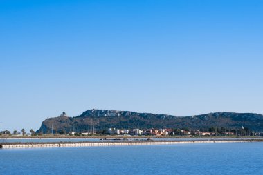 Cagliari, molentargius gölet ve eyer şeytan sahil