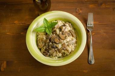mantarlı risotto