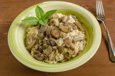 mantarlı risotto