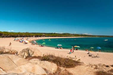 İtalya, Sardunya 'nın güzel kıyıları. 