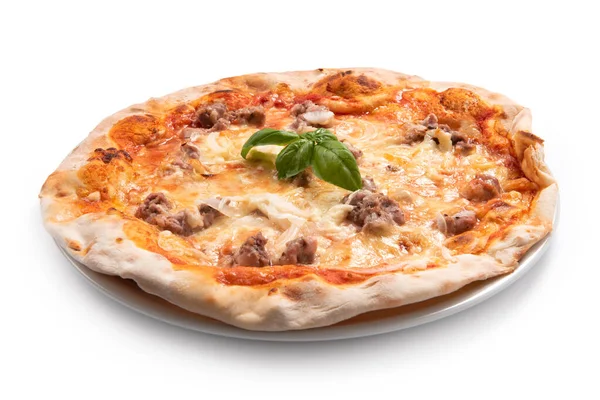 Delicious Italian Pizza Pecorino Pork Sausage — Stock Photo, Image
