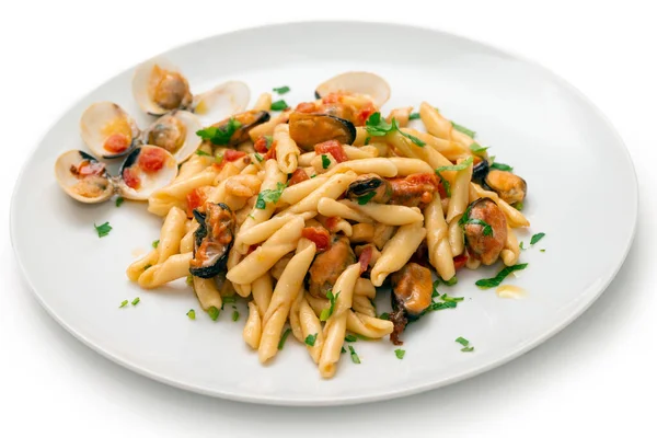 Dish Delicious Artisanal Pasta Seafood Sauce Italian Cuisine — Stock Photo, Image