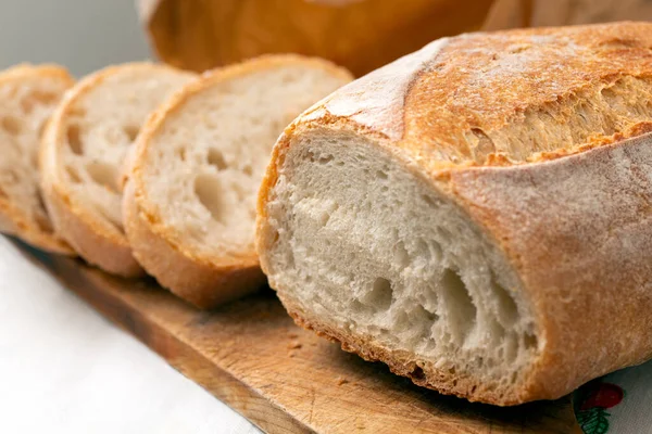 Food Close Delicious Fresh Bread — Stock Photo, Image