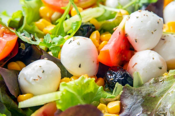 Vegetarian Meal Fresh Mozzarella Salad — Stockfoto