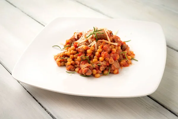 Eten Close Van Heerlijke Sardische Schotel — Stockfoto