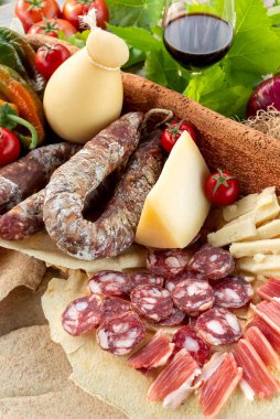 Yiyecekler. Lezzetli aperatifleri kapatın.