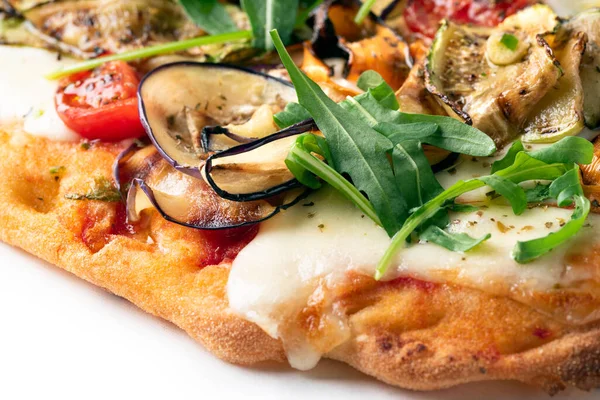 Close Shot Delicious Italian Pizza White — Stock Fotó