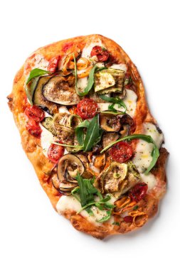 Sebzeli pizza. Yakın plan.