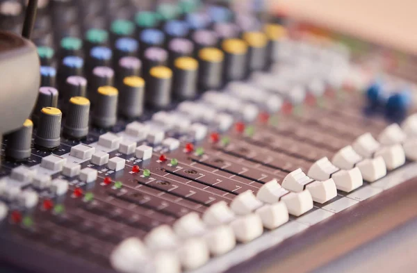 Remoto Para Controlar Sonido Durante Grabación Música Reproducción Canciones —  Fotos de Stock