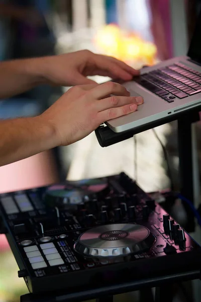 Remoto Para Controlar Sonido Durante Grabación Música Reproducción Canciones —  Fotos de Stock