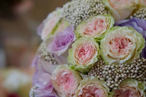Bouquet Sposa Luminoso Cerimonia — Foto Stock