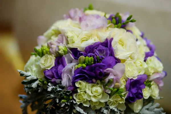 Bouquet Sposa Luminoso Cerimonia — Foto Stock
