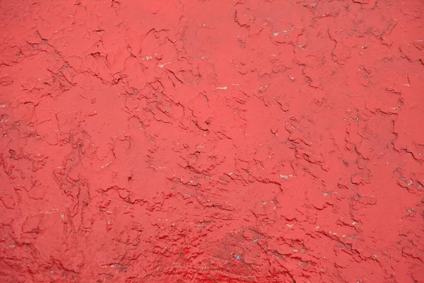 Textuur Van Een Oud Schilferend Metalen Oppervlak Geschilderd Met Rode — Stockfoto