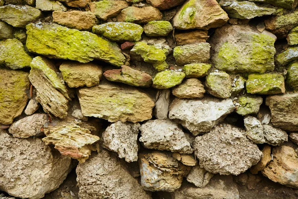 Taş duvar fotoğrafının arka plan dokusu. Arka plan için doğal taş duvar dokusu. Eski tuğla dokusu, tuğla duvarın grunge arkaplanı.