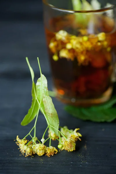 Natural Flores Tilo Productos Ecológicos Bebidas Para Salud Belleza — Foto de Stock