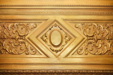 Dekoratif ahşap desen kısma mimarisi parçası olarak yüzeyi.