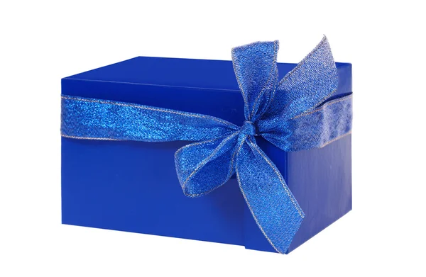 Blauwe doos van de gift — Stockfoto