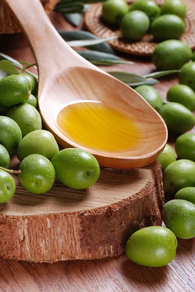 Extra jungfruolja (oliv) — Stockfoto